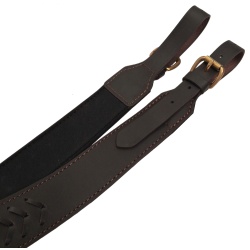 Pas nośny do broni skórzany 38mm, zdobiony trokami